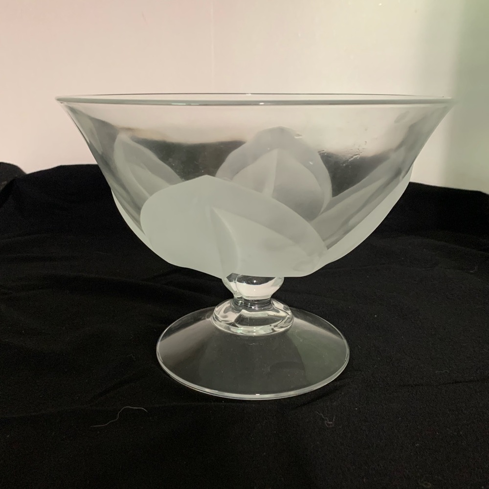 2 Pcs- JG Durand Crystal Bowl & Plate